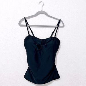 Croft and Barrow bathing suit top black size 12